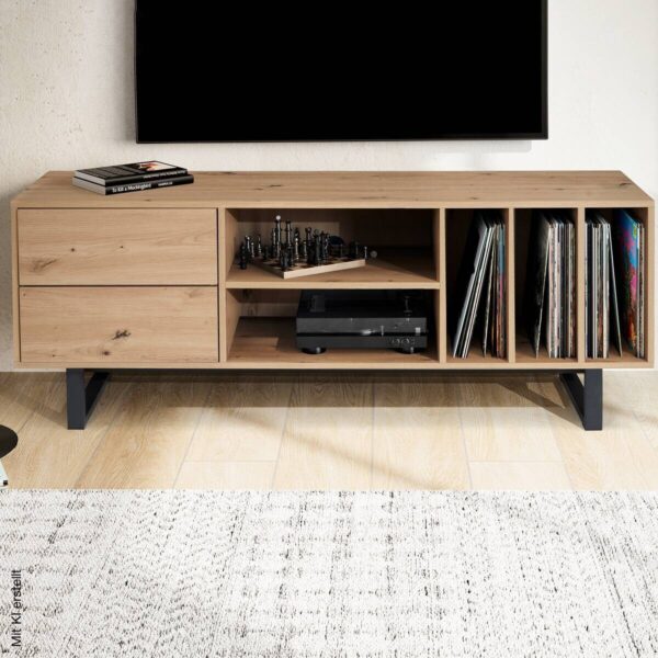 Lowboard Eiche Optik B/H/T: ca. 150x55x40 cm Lowboard Eiche Optik B/H/T: ca. 150x55x40 cm – Bild 3