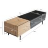 Lowboard schwarz Eiche Optik B/H/T: ca. 150x40x40 cm – Bild 2