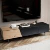 Lowboard schwarz Eiche Optik B/H/T: ca. 150x40x40 cm – Bild 3