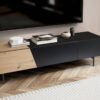 Lowboard schwarz Eiche Optik B/H/T: ca. 150x40x40 cm – Bild 4