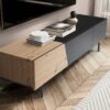 Lowboard schwarz Eiche Optik B/H/T: ca. 150x40x40 cm – Bild 5