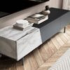 Lowboard weiß Marmor Optik B/H/T: ca. 150x40x40 cm – Bild 2