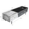Lowboard weiß Marmor Optik B/H/T: ca. 150x40x40 cm – Bild 4