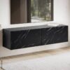 Lowboard schwarz Marmor Optik B/H/T: ca. 120x30x30 cm – Bild 2