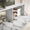 Lowboard weiß Marmor Optik B/H/T: ca. 160x30x30 cm – Bild 2