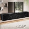 Lowboard schwarz Marmor Optik B/H/T: ca. 160x30x30 cm – Bild 2