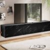 Lowboard schwarz Marmor Optik B/H/T: ca. 160x30x30 cm – Bild 5