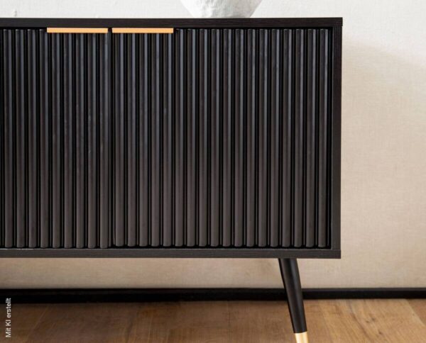 Lowboard schwarz B/H/T: ca. 150x60x39 cm Lowboard schwarz B/H/T: ca. 150x60x39 cm – Bild 4