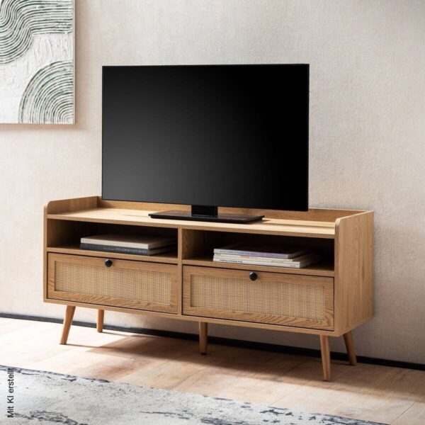 Lowboard Eiche Optik B/H/T: ca. 120x56x39 cm – Bild 2