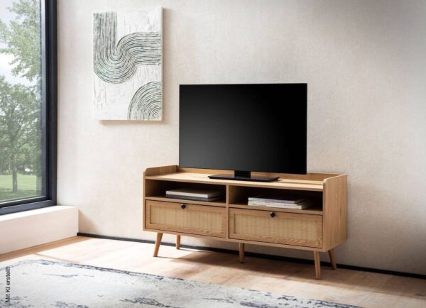 Lowboard Eiche Optik B/H/T: ca. 120x56x39 cm – Bild 4