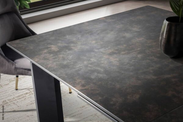 Esstisch schwarz Marmor Optik B/H/T: ca. 180x77x95 cm – Bild 2