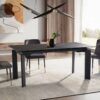 Esstisch schwarz Marmor Optik B/H/T: ca. 180x77x95 cm – Bild 3