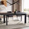 Esstisch schwarz Marmor Optik B/H/T: ca. 180x77x95 cm – Bild 4