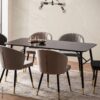 Esstisch schwarz Marmor Optik B/H/T: ca. 200x76x90 cm – Bild 4