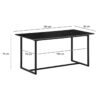 Esstisch Marmoroptik Optik schwarz B/H/T: ca. 180x76x90 cm – Bild 3