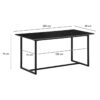 Esstisch schwarz Marmoroptik Optik B/H/T: ca. 200x76x90 cm – Bild 2