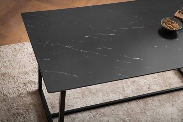 Esstisch schwarz Marmoroptik Optik B/H/T: ca. 200x76x90 cm – Bild 3