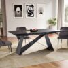Esstisch schwarz Marmor Optik B/H/T: ca. 180x78x95 cm – Bild 3