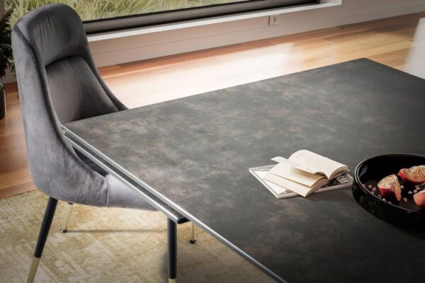 Esstisch schwarz Marmor Optik B/H/T: ca. 180x78x95 cm – Bild 5