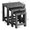 Beistelltisch Genua Akazie dunkel B/H/T: ca. 50x47x35 cm – Bild 3