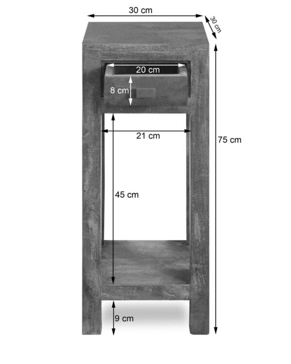 Blumensäule Genua Akazie dunkel B/H/T: ca. 30x75x30 cm Blumensäule Genua Akazie dunkel B/H/T: ca. 30x75x30 cm – Bild 5