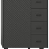 Kommode LINEA grau schwarz B/H/T: ca. 84x114x37 cm – Bild 5