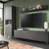 Lowboard LINEA grau schwarz B/H/T: ca. 185x55x40 cm – Bild 5