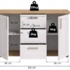 Sideboard VERONA Lärche Nachbildung Eiche Nachbildung B/H/T: ca. 129x80x40 cm – Bild 4