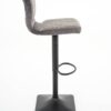 Barhocker FM-175-1 grau Microfaser Samt B/H/T: ca. 41x88x48 cm – Bild 3