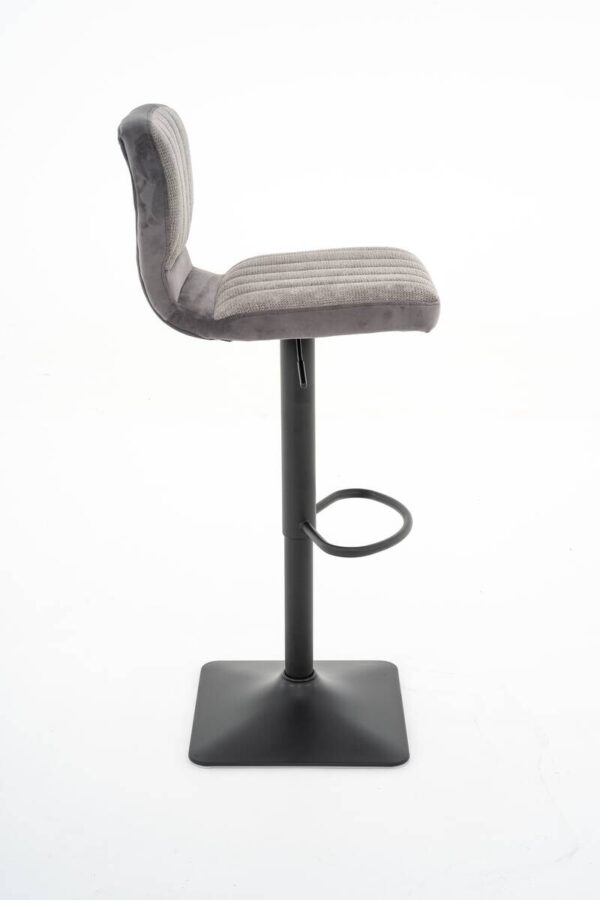 Barhocker FM-175-1 grau Microfaser Samt B/H/T: ca. 41x88x48 cm – Bild 3