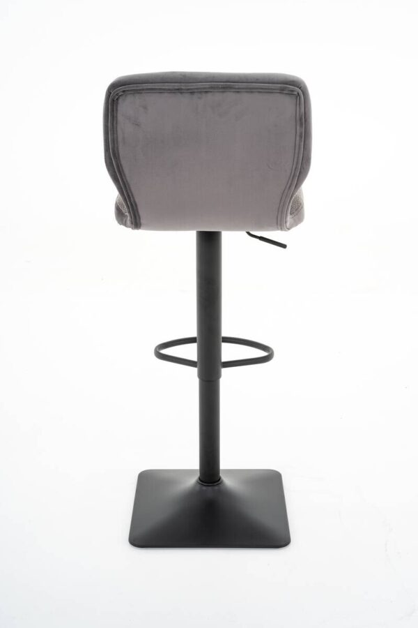 Barhocker FM-175-1 grau Microfaser Samt B/H/T: ca. 41x88x48 cm – Bild 4