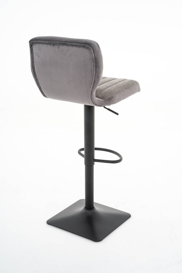 Barhocker FM-175-1 grau Microfaser Samt B/H/T: ca. 41x88x48 cm – Bild 5