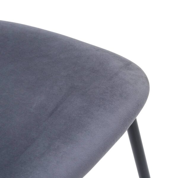 Barhocker MIKA grau Samt B/H/T: ca. 48,5x111x50 cm – Bild 3