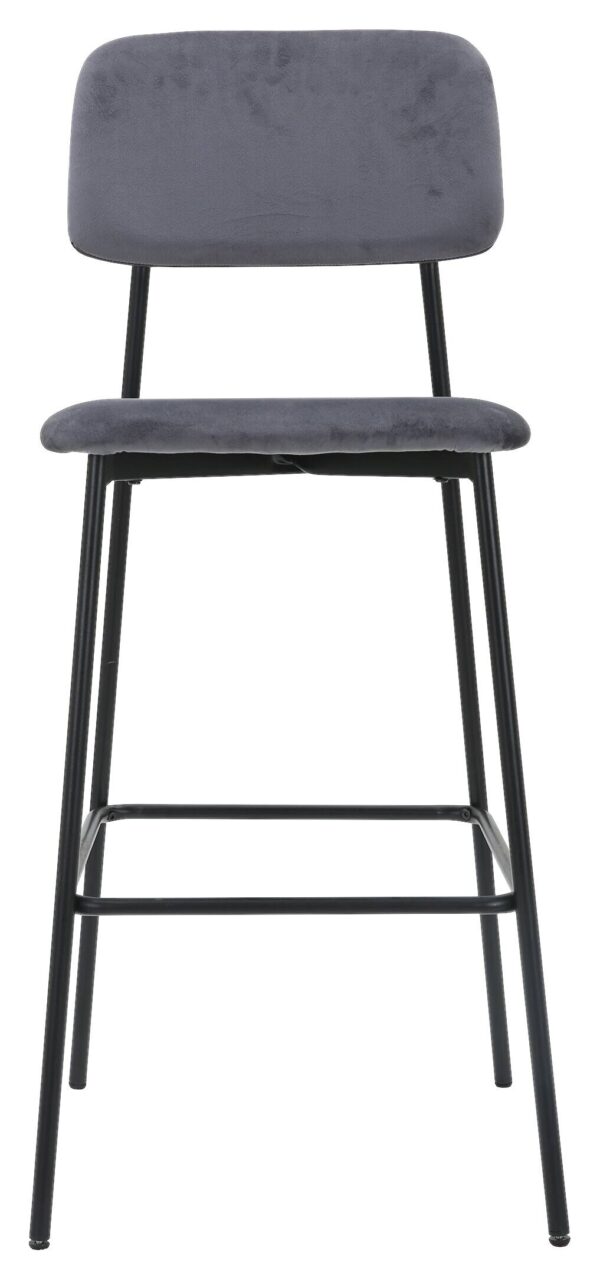 Barhocker MIKA grau Samt B/H/T: ca. 48,5x111x50 cm – Bild 4