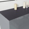 Kommode Mesa Graphit Nachbildung Silbergrau Hochglanz B/H/T: ca. 94x103x43 cm – Bild 3