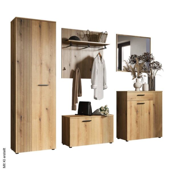 Schuhbank Pure Bliss Eiche Evoke Oak Nachbildung B/H/T: ca. 80x49x36 cm – Bild 5