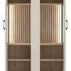 Highboardvitrine Cashmere Eiche Nachbildung Spanplatte B/H/T: ca. 99x138x35 cm – Bild 2