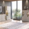 Highboardvitrine Cashmere Eiche Nachbildung Spanplatte B/H/T: ca. 99x138x35 cm – Bild 3