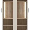 Highboardvitrine Cashmere Eiche Nachbildung Spanplatte B/H/T: ca. 99x138x35 cm – Bild 5