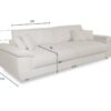 Big Sofa Tema graubraun Microfaser B/H/T: ca. 278x89x116 cm – Bild 2