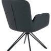 Drehstuhl Milazzo schwarz Kunstleder Webstoff B/H/T: ca. 60x92x68 cm – Bild 2