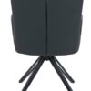Drehstuhl Milazzo schwarz Kunstleder Webstoff B/H/T: ca. 60x92x68 cm – Bild 3