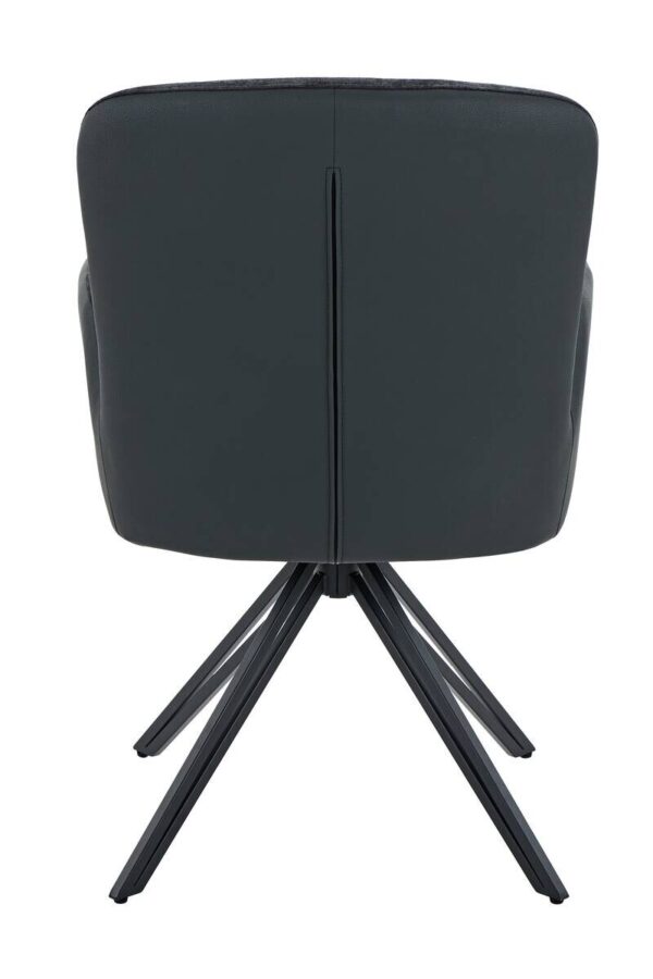 Drehstuhl Milazzo schwarz Kunstleder Webstoff B/H/T: ca. 60x92x68 cm – Bild 3
