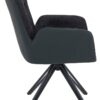 Drehstuhl Milazzo schwarz Kunstleder Webstoff B/H/T: ca. 60x92x68 cm – Bild 4