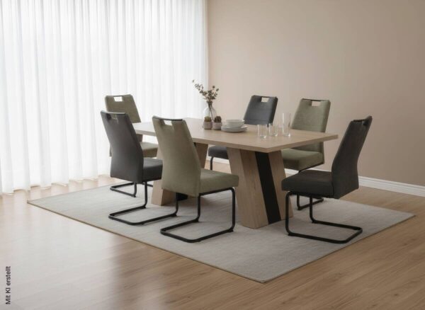 Esstisch Tindari creme Eiche Nachbildung B/H/T: ca. 180x76x100 cm – Bild 3