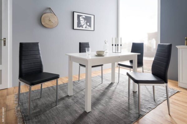 Esstisch Coburg weiß B/H/T: ca. 120x77x70 cm – Bild 2