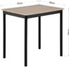 Küchentisch Marten Eiche Sonoma Nachbildung Holzwerkstoff B/H/T: ca. 75x74x55 cm Küchentisch Marten Eiche Sonoma Nachbildung Holzwerkstoff B/H/T: ca. 75x74x55 cm – Bild 5