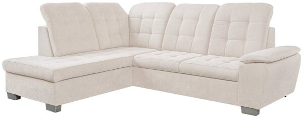 Ecksofa mit Bettfunktion und Bettkasten pearl Microfaser B/H/T: ca. 260x107x214 cm – Bild 5