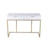 Schreibtisch Jana weiß gold Optik B/H/T: ca. 112x76x52 cm – Bild 4