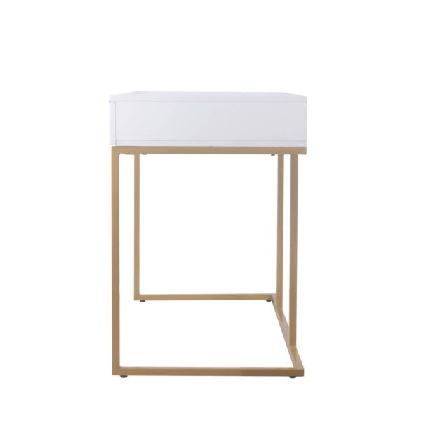 Schreibtisch Jana weiß gold Optik B/H/T: ca. 112x76x52 cm – Bild 5